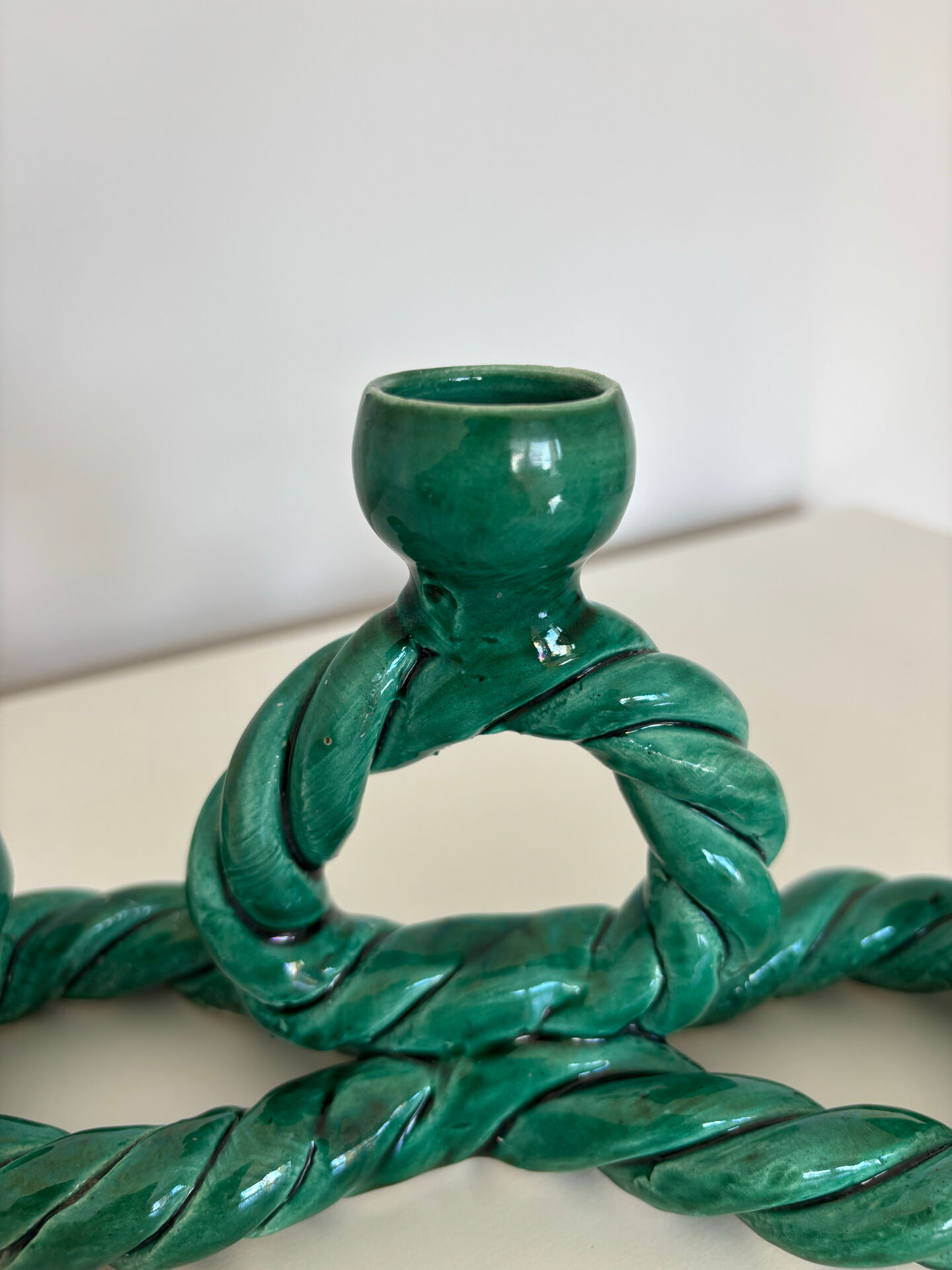Green chandeliers