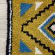 Vintage ocher yellow wool Smyrna carpet / rug