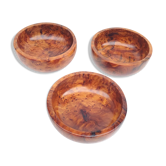 Lot of three precious wooden cups of thuya