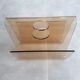 Newspaper holder, Lucite, 70s
