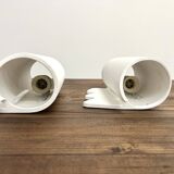 Pair of ceramic wall lights