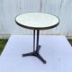 Round bistro table bar cafe terrace cast iron foot 1950