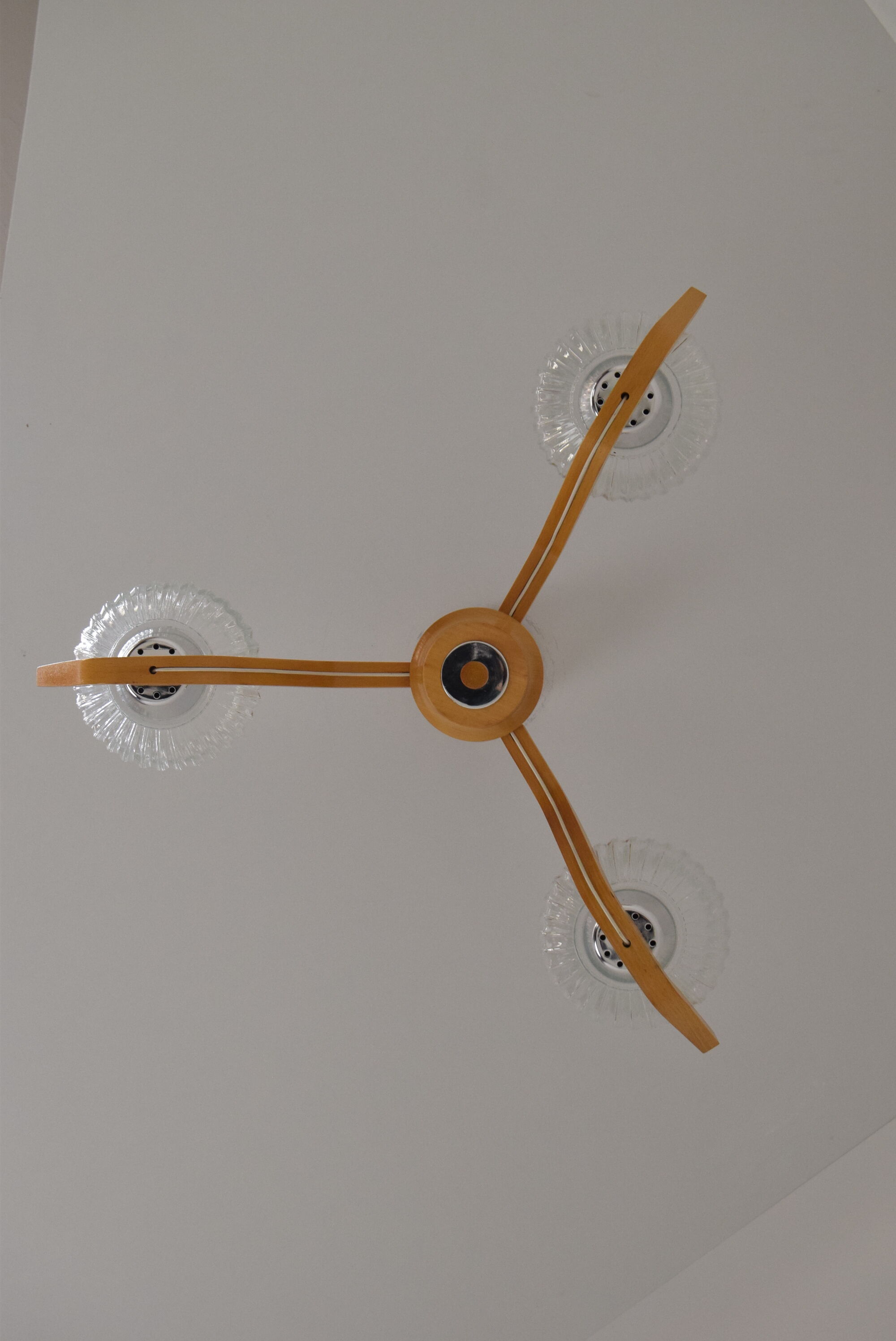 Mid-century Chandelier by Drevo humpolec,1970's.