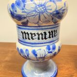 Set of 2 earthenware apothecary pots