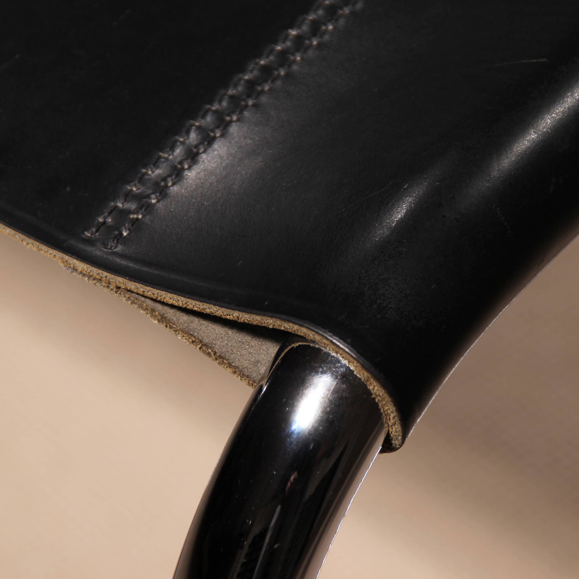 Cantilever Chair ‚S33‘ in Black Leather by Mart Stam for Thonet | Germany
