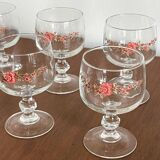 6 new Luminarc stemmed glasses from the 60s