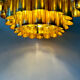 Pair of pendant lamps vintage Thorsten Orrling,solid brass, Suede 1960