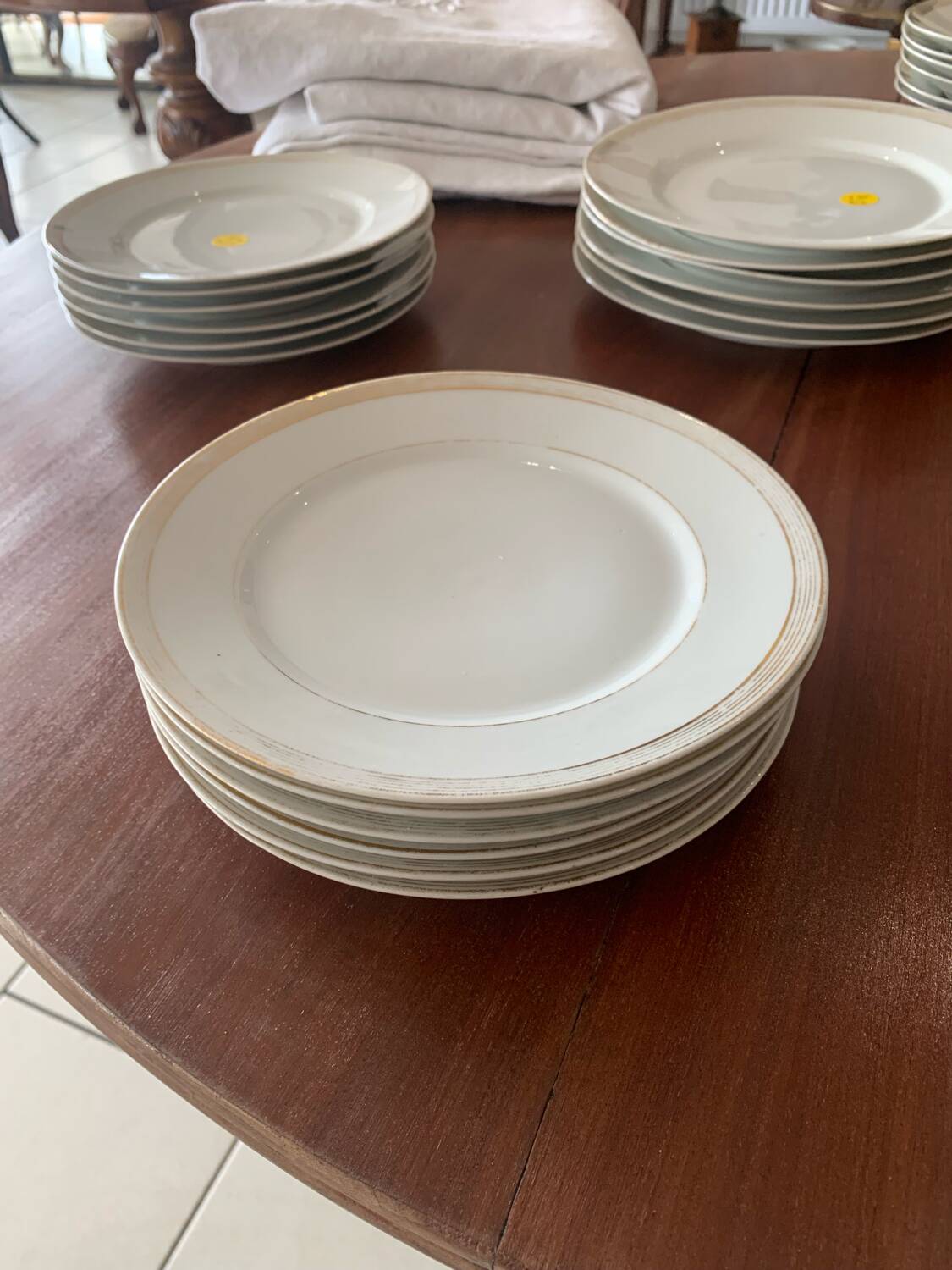 Lot of old white crockery