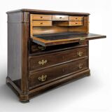 English mahogany secretary chest of drawers