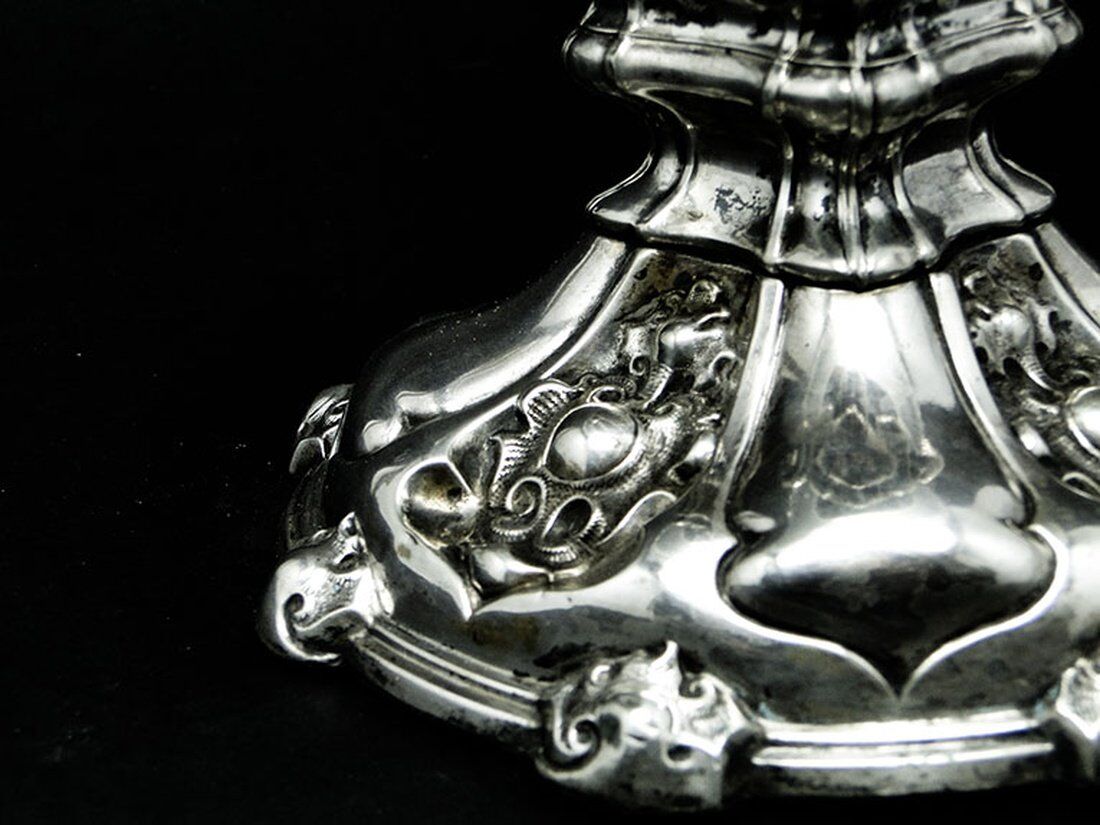 19th century Austro-Hungarian silver fruit platter