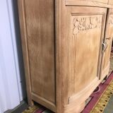 Art Deco oak buffet erased marble