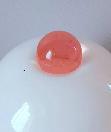 Murano opaline mushroom lamp, 1970