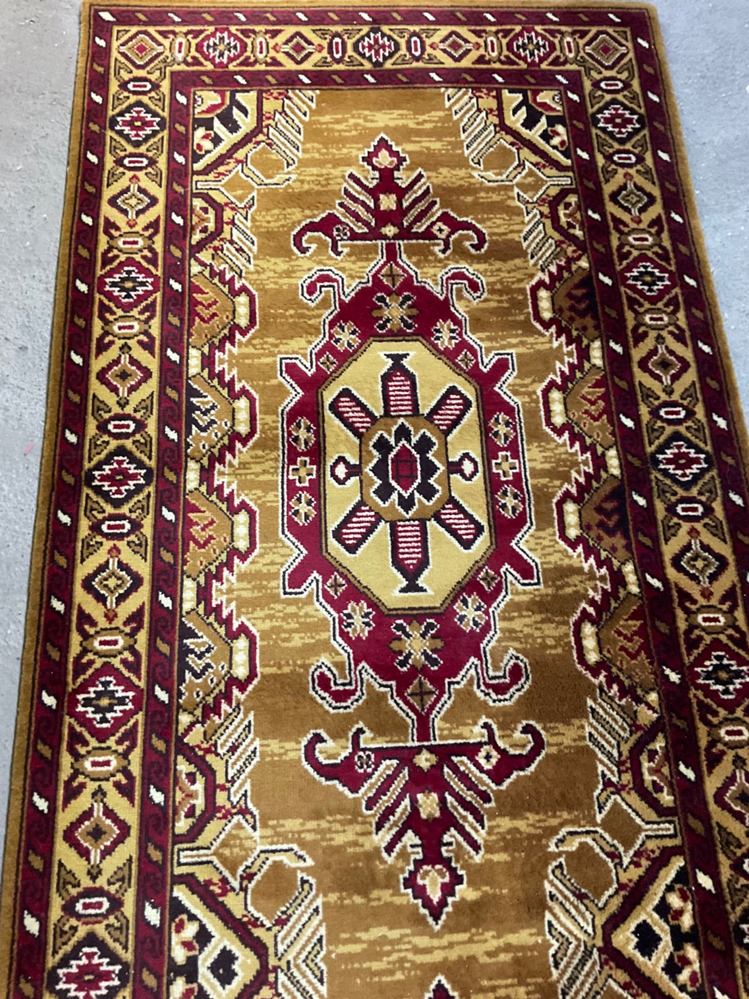 Vintage pure wool carpet 244x83