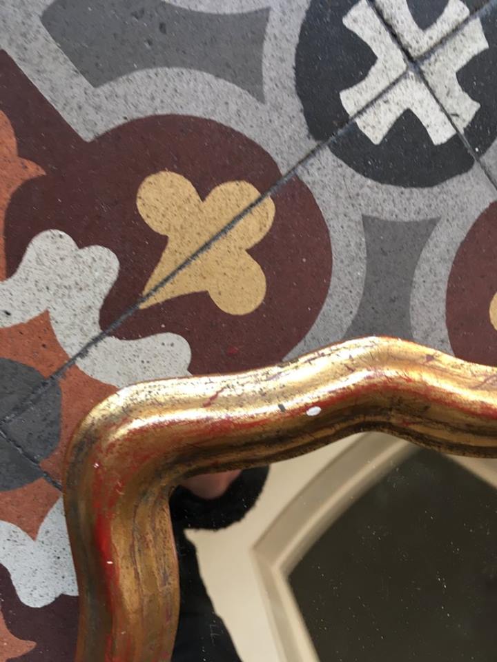 Small mirror to the original form of the 1970s 18 x 13 cm