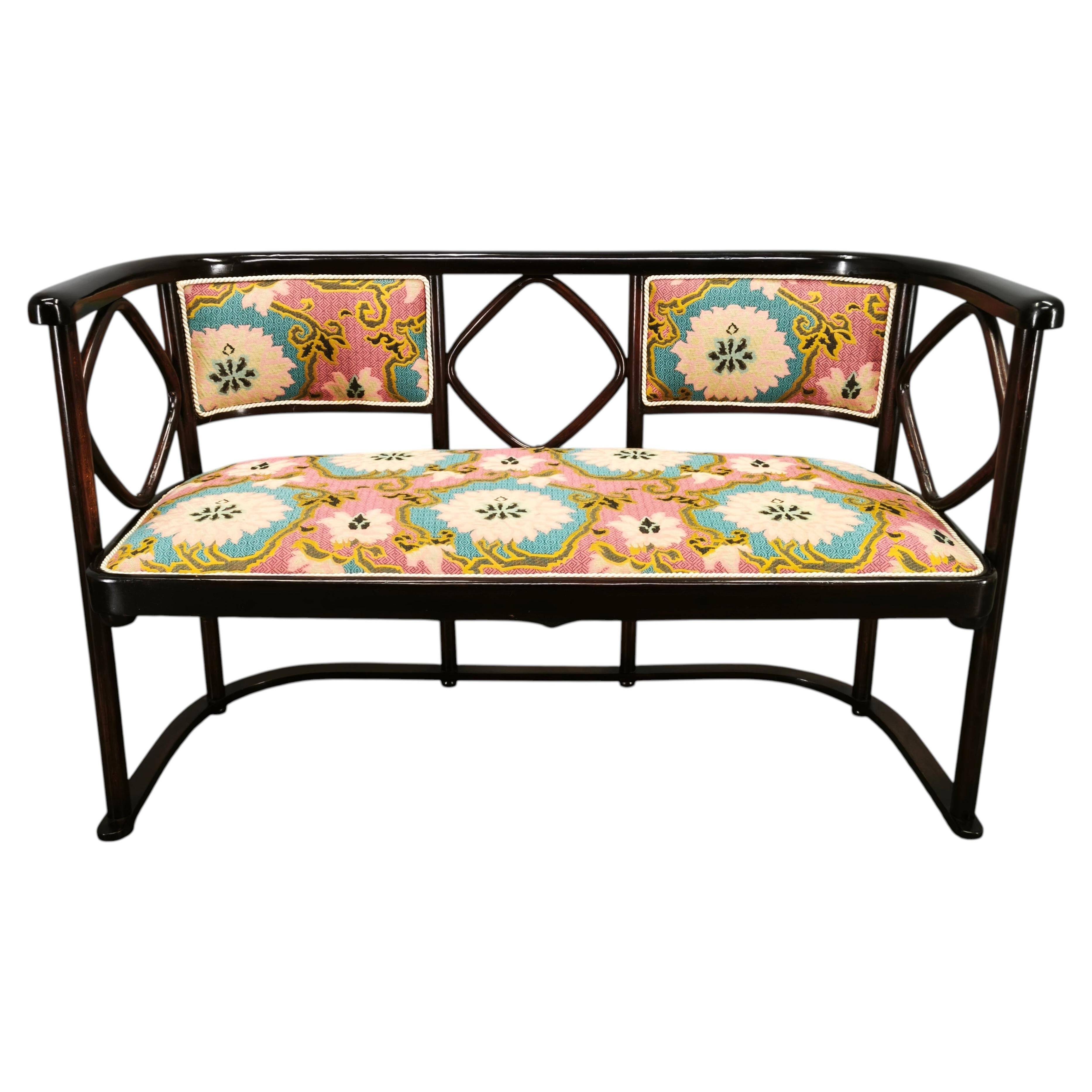 Josef Hoffmann Style Fledermaus Art Nouveau Sofa, 1930s