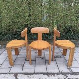 3chairs in pine by Antti Nurmesniemi