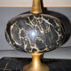 Lampe marbre noir Portoro 1970’s Philippe Barbier