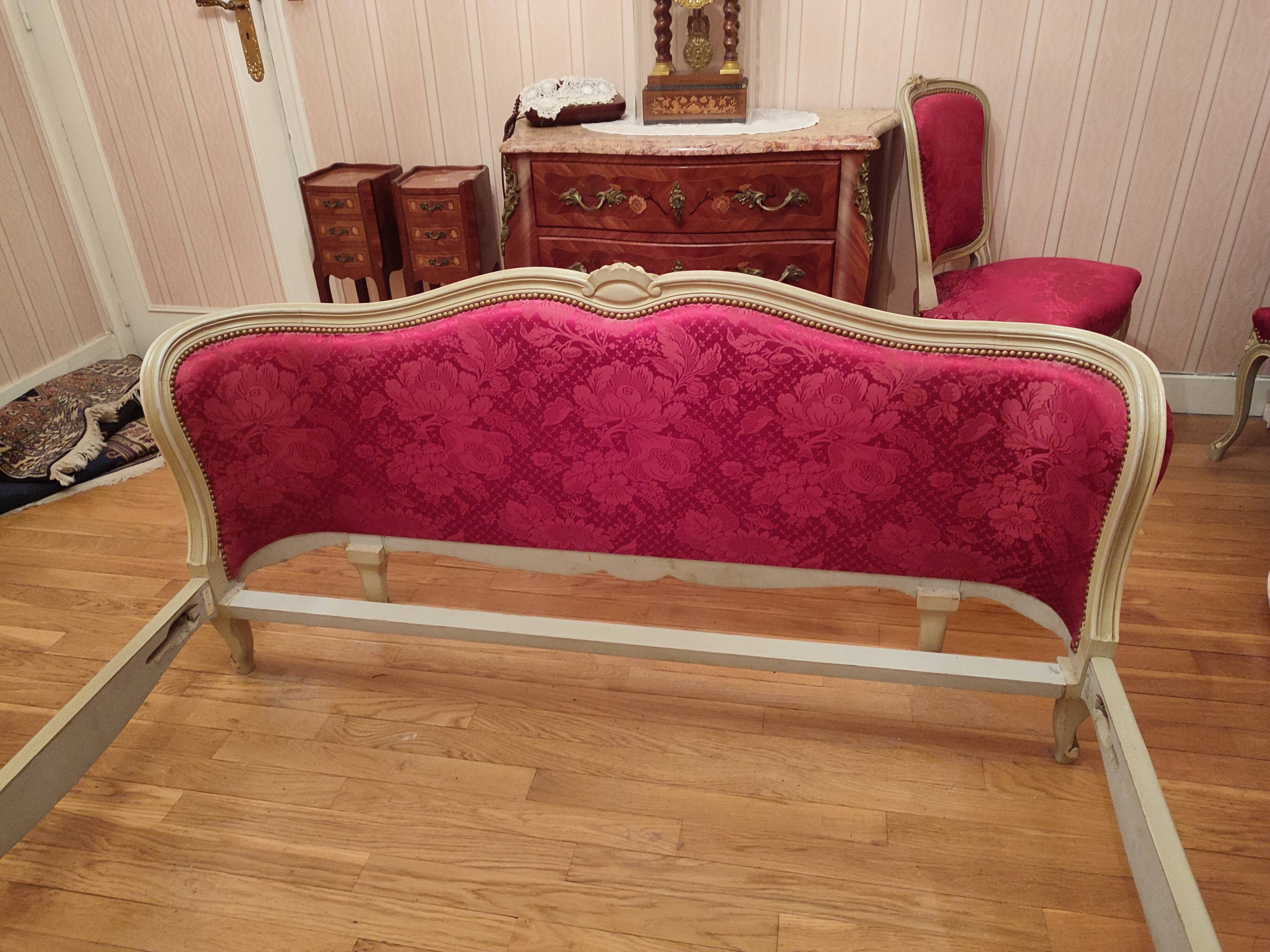Lit corbeille style Louis XV grand taille