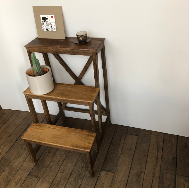 Old wooden stepladder