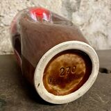 Large Vallauris vase no. 270 – brown glaze with red drips – vintage
