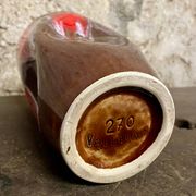 Large Vallauris vase no. 270 – brown glaze with red drips – vintage