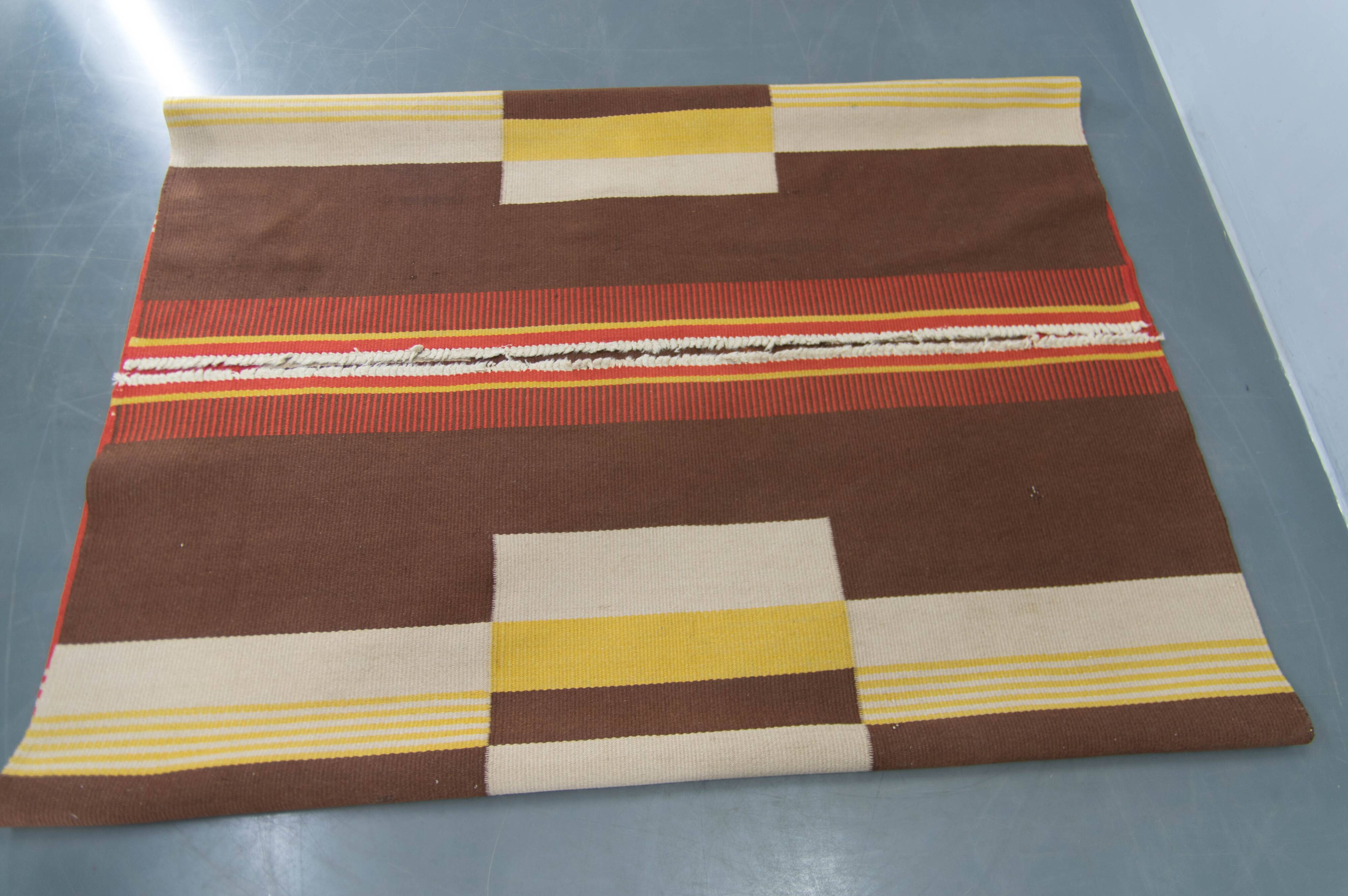 Rare Geometric Carpet by Antonin Kybal, 1948