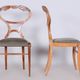 Restored Biedermeier Set Of Four Oak Walnut Chairs, Vienna, Austria, 1820s