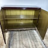 Meuble buffet en bois laqué et laiton 1950'S