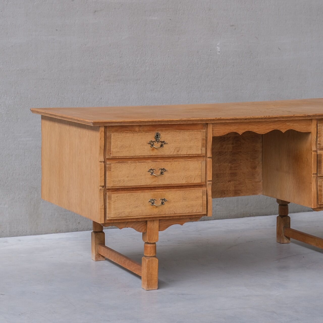 Oak danish mid-century desk