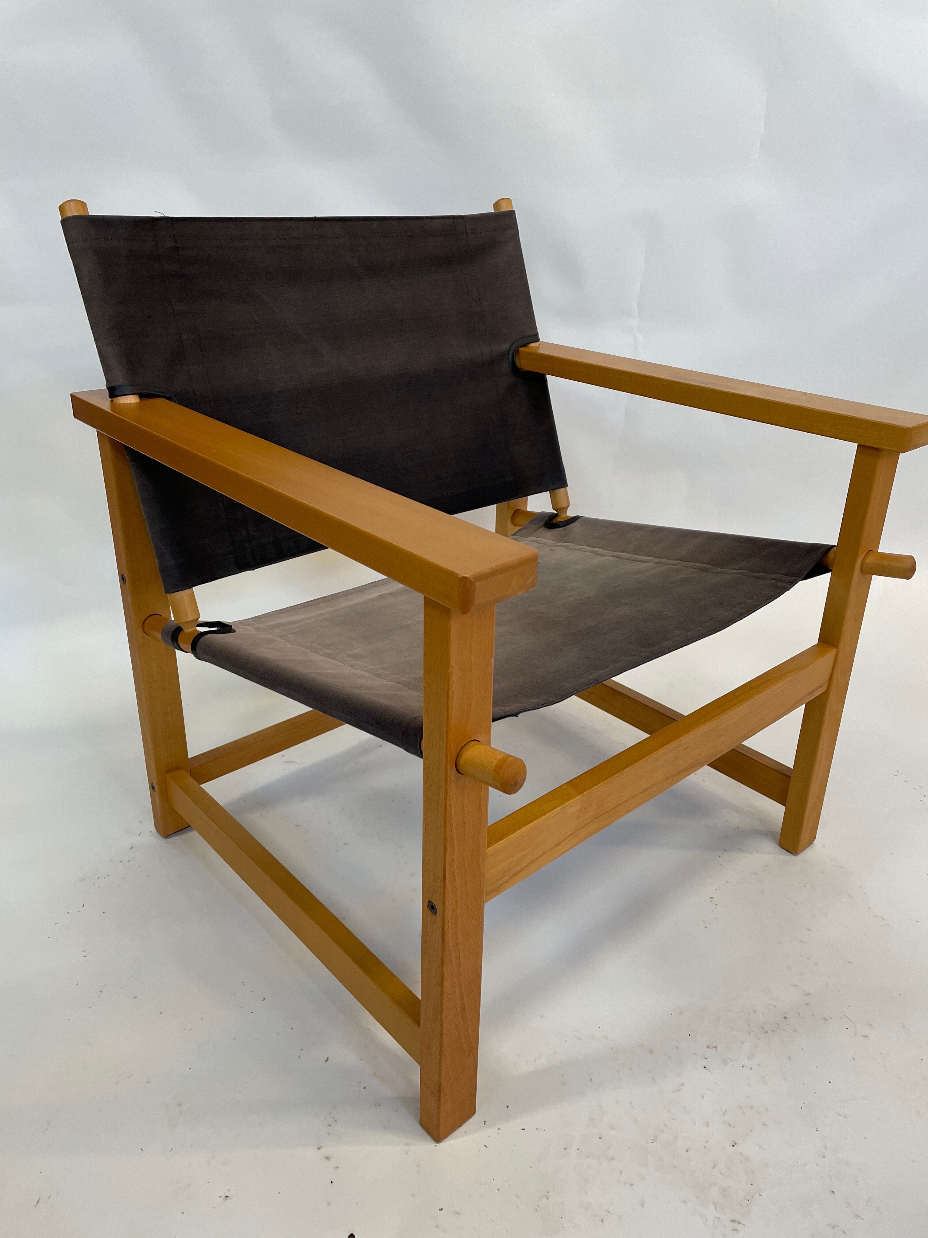 Vintage Safari Chair 1980s Hyllinge Møbler Denmark