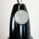 Industrial soviet white enamel pendant light, 1960s