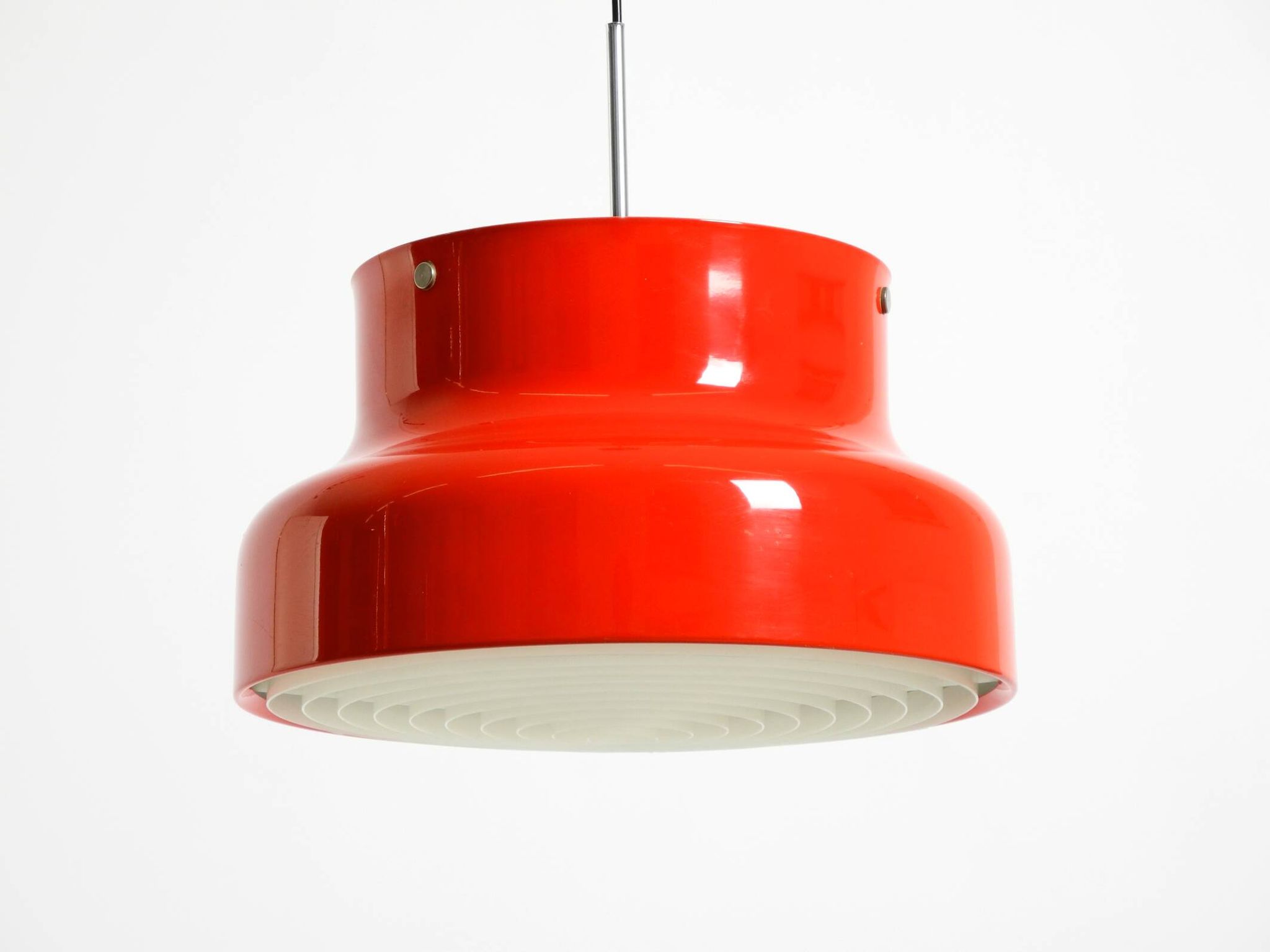 Large original 1960s red Bumling ceiling lamp by Anders Pehrson for Ateljé