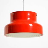 Large original 1960s red Bumling ceiling lamp by Anders Pehrson for Ateljé