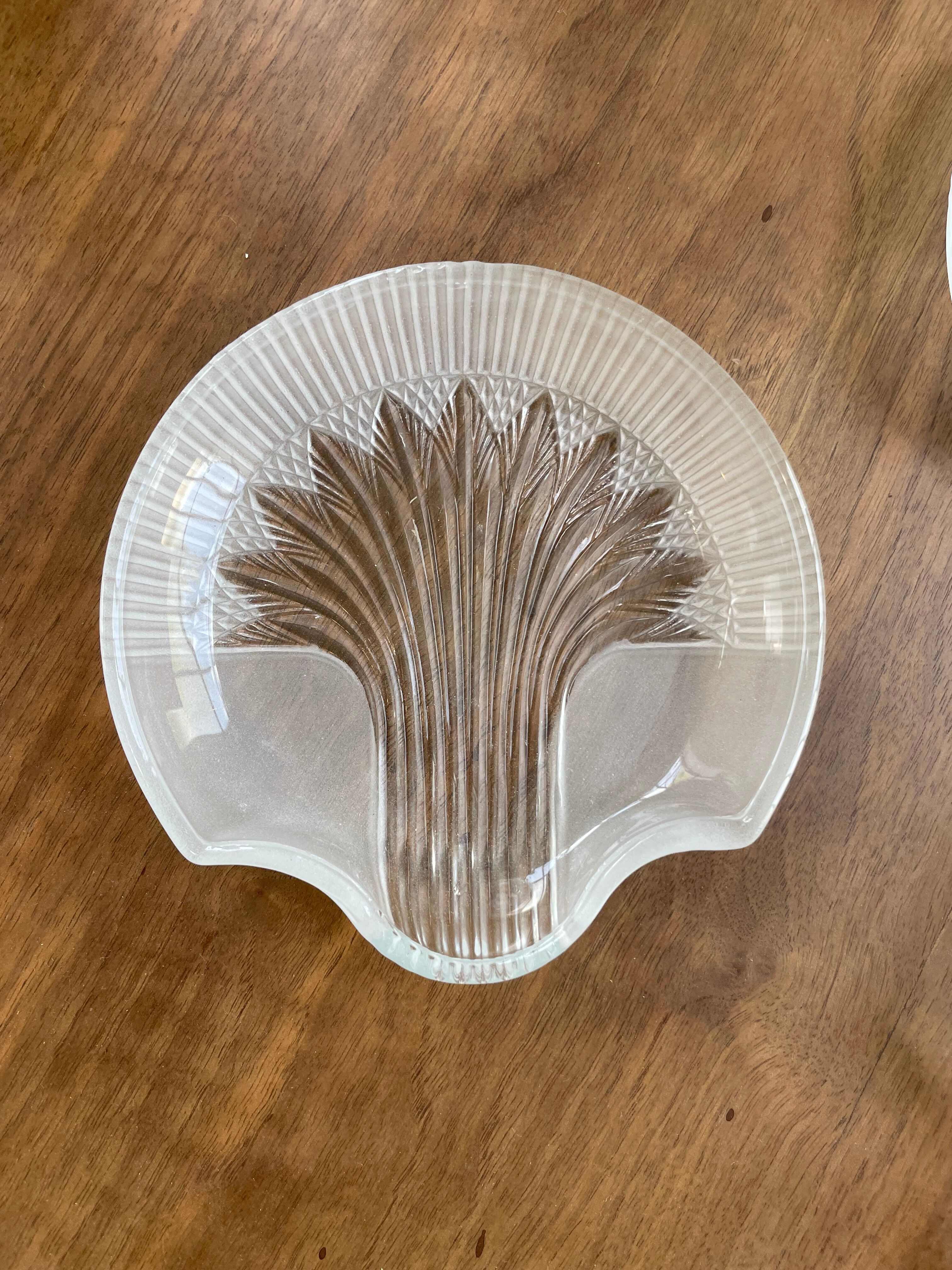 Six ridged glass ramekins