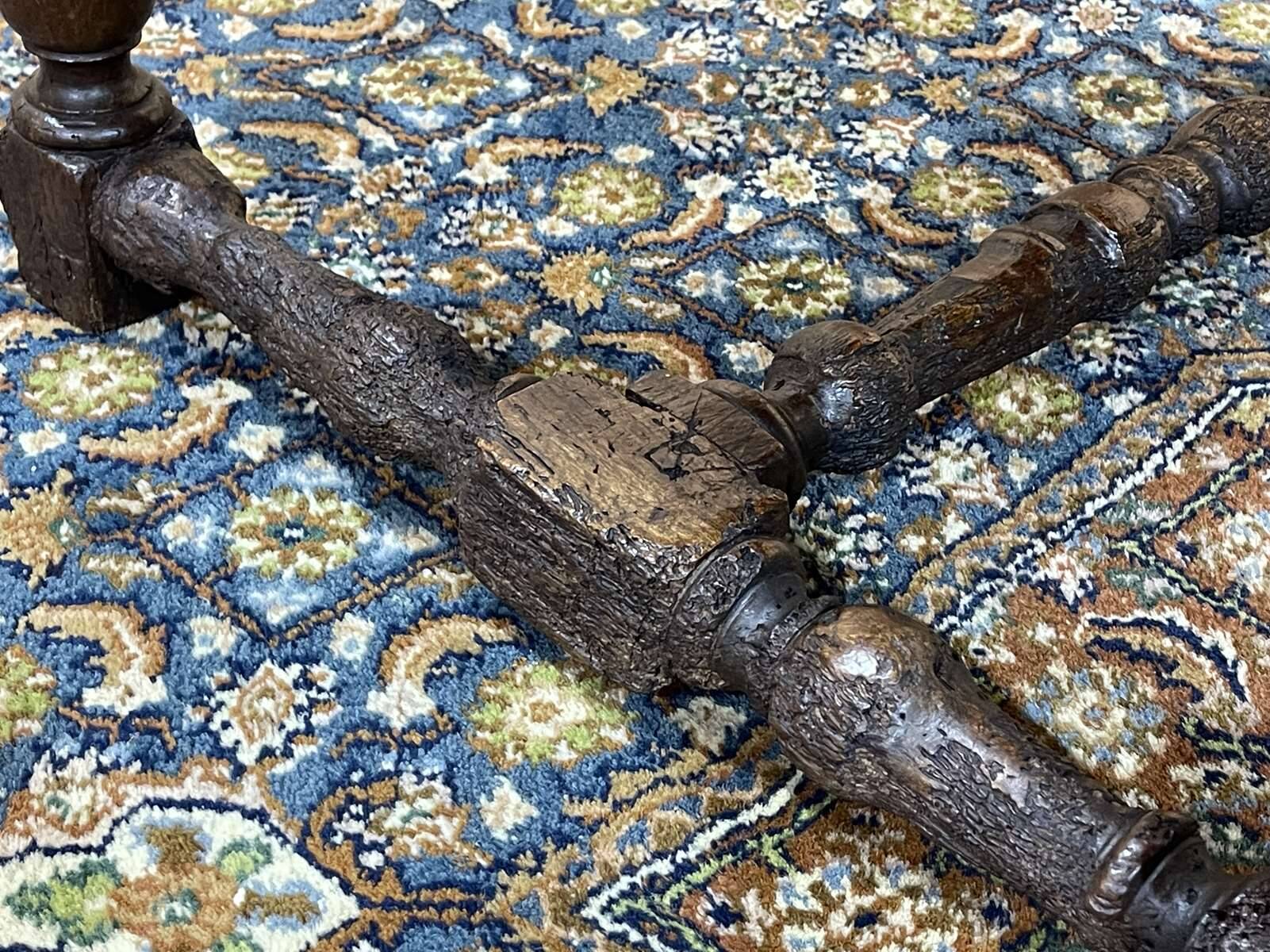 19th century oak side table