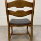 6 vintage solid wood brutalist chairs