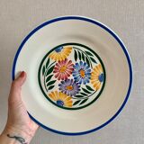 Josetti earthenware service with colorful flowers 1930