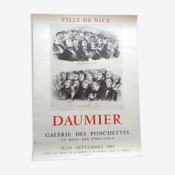 Colour poster Imprimerie Mourlot Exhibition "Honoré Daumier" 1961