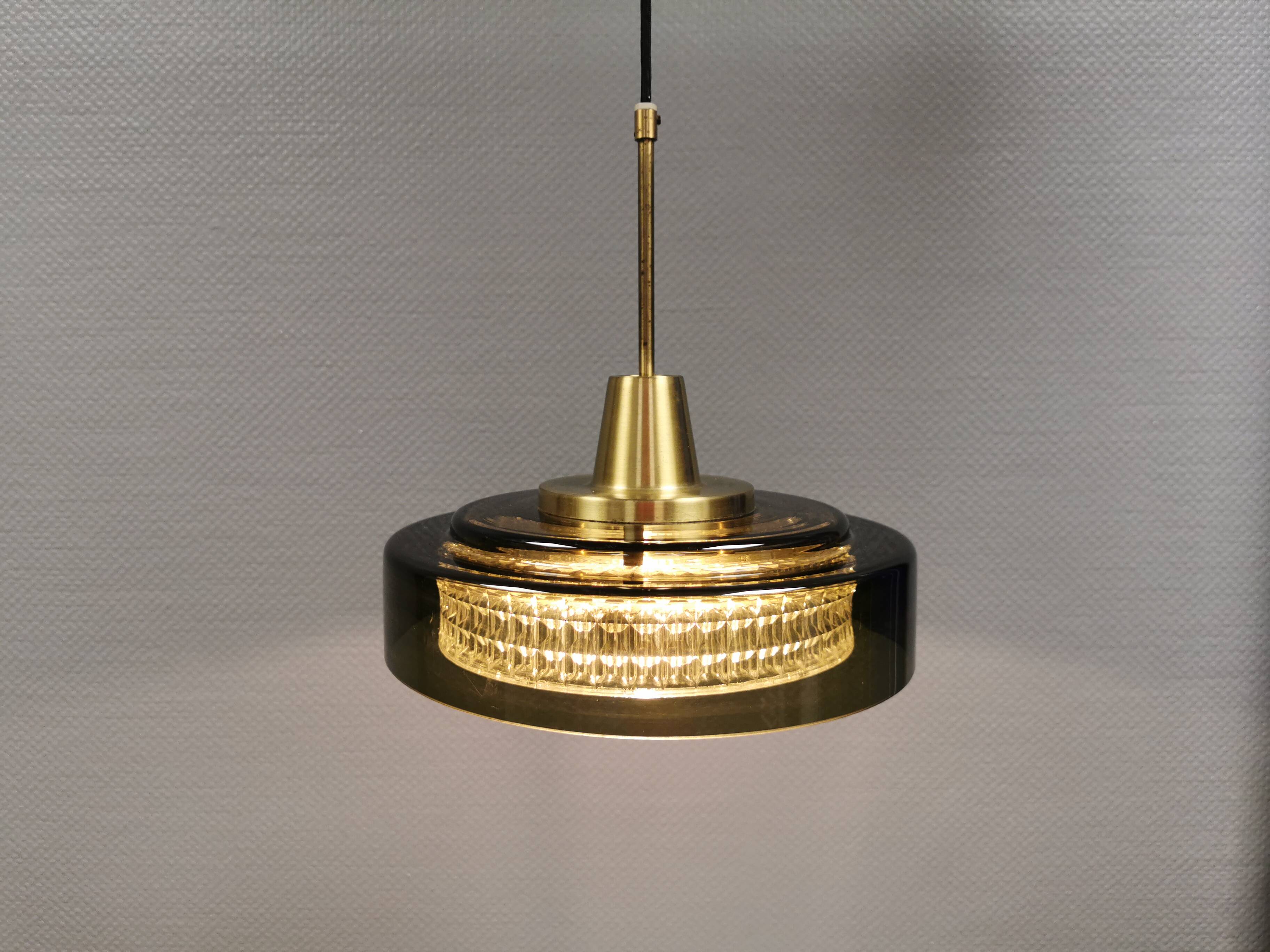 Rotonda hanging lamp bt Carl Fagerlund at Örrefors, for Lyfa Denmark