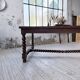 Solid oak table 1900 drapery style XL 280cm with extensions