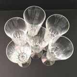6 cut crystal champagne flutes
