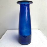 Blue blown glass vase