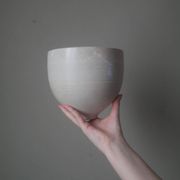 Japandi ceramic salad bowl, second-hand artisanal pottery
