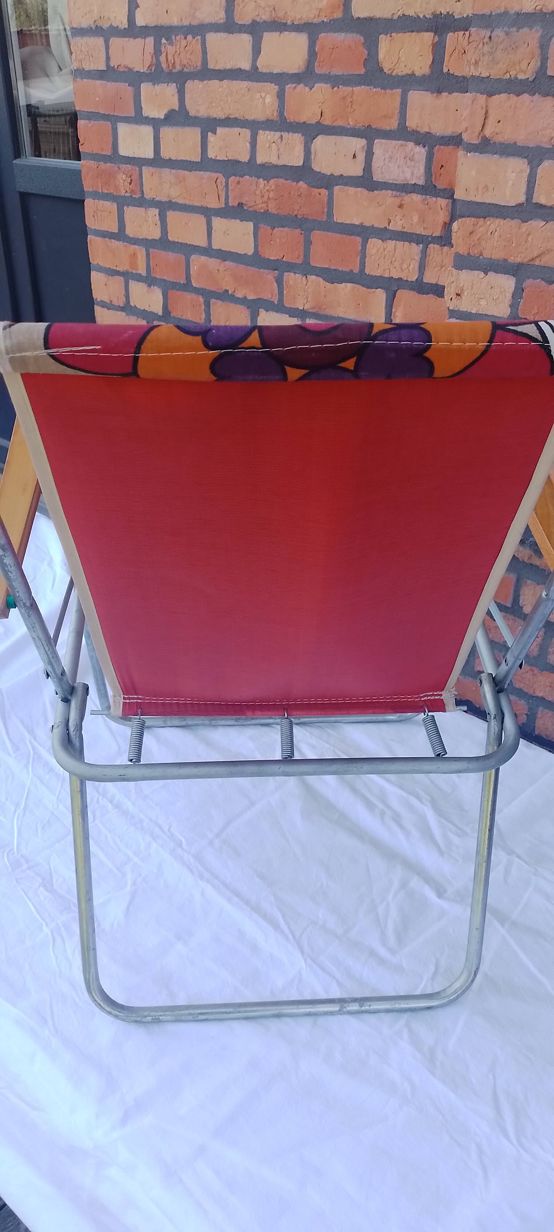 70's vintage fabric folding armchair