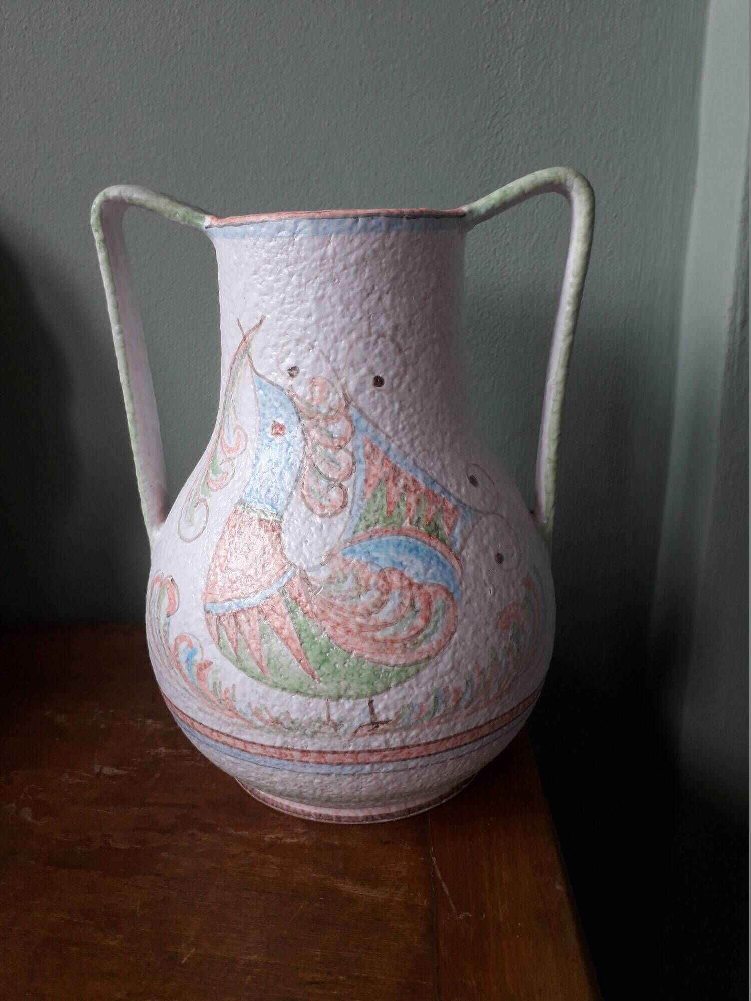 Italian ceramic vase signed Castel Sardo