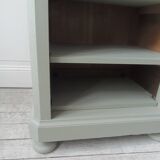 Bookcase, vintage dresser re-enchanted in verdigris waxed finish.