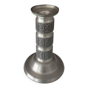 Vintage Norwegian Pewter Candlestick by Haugrud, Model 437