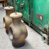 Set of 2 Danish modernist stoneware lamps from the mid-century, 1960s