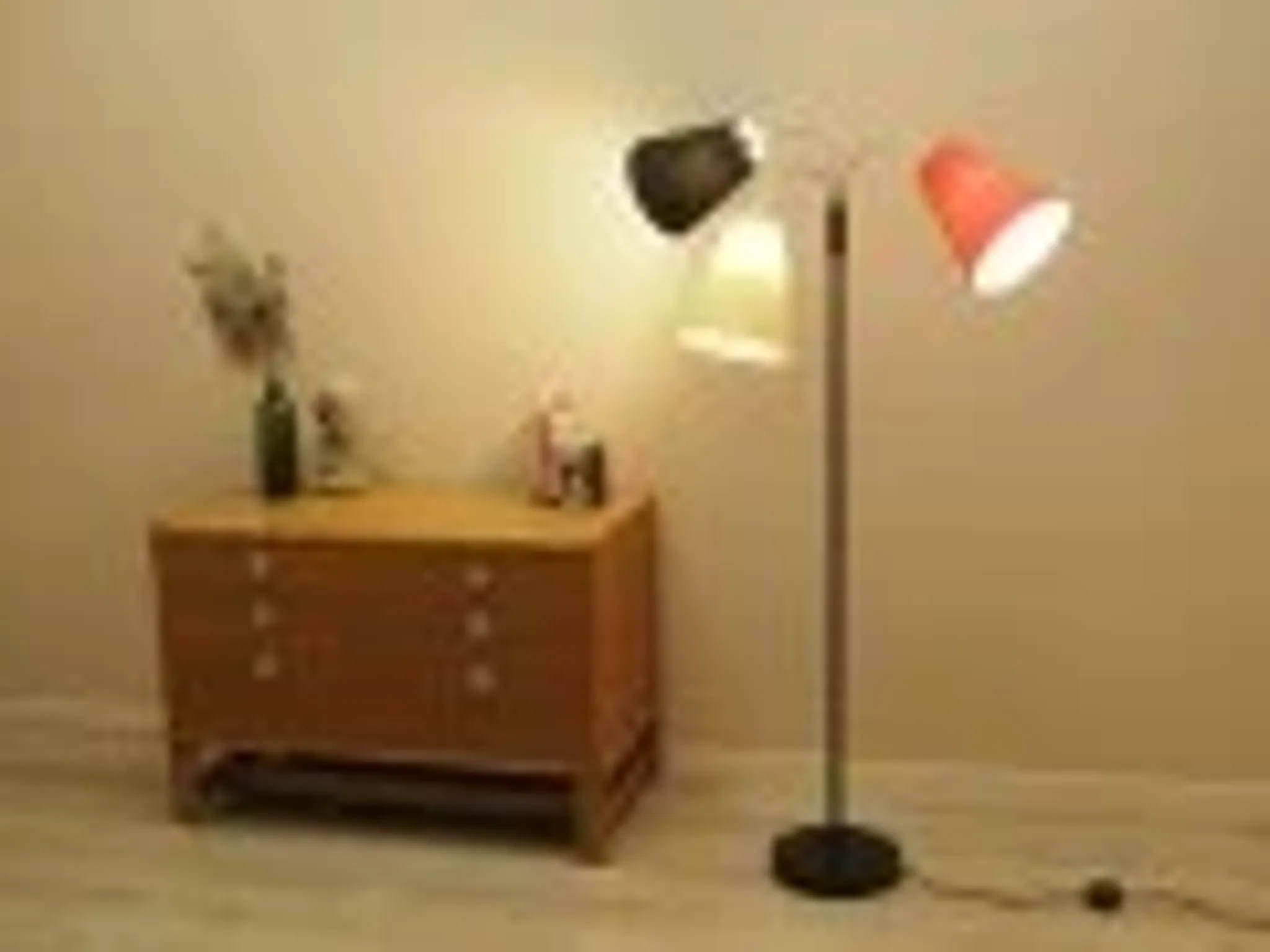 Danish floor lamp with three adjustable arms, metal construction, 2000s