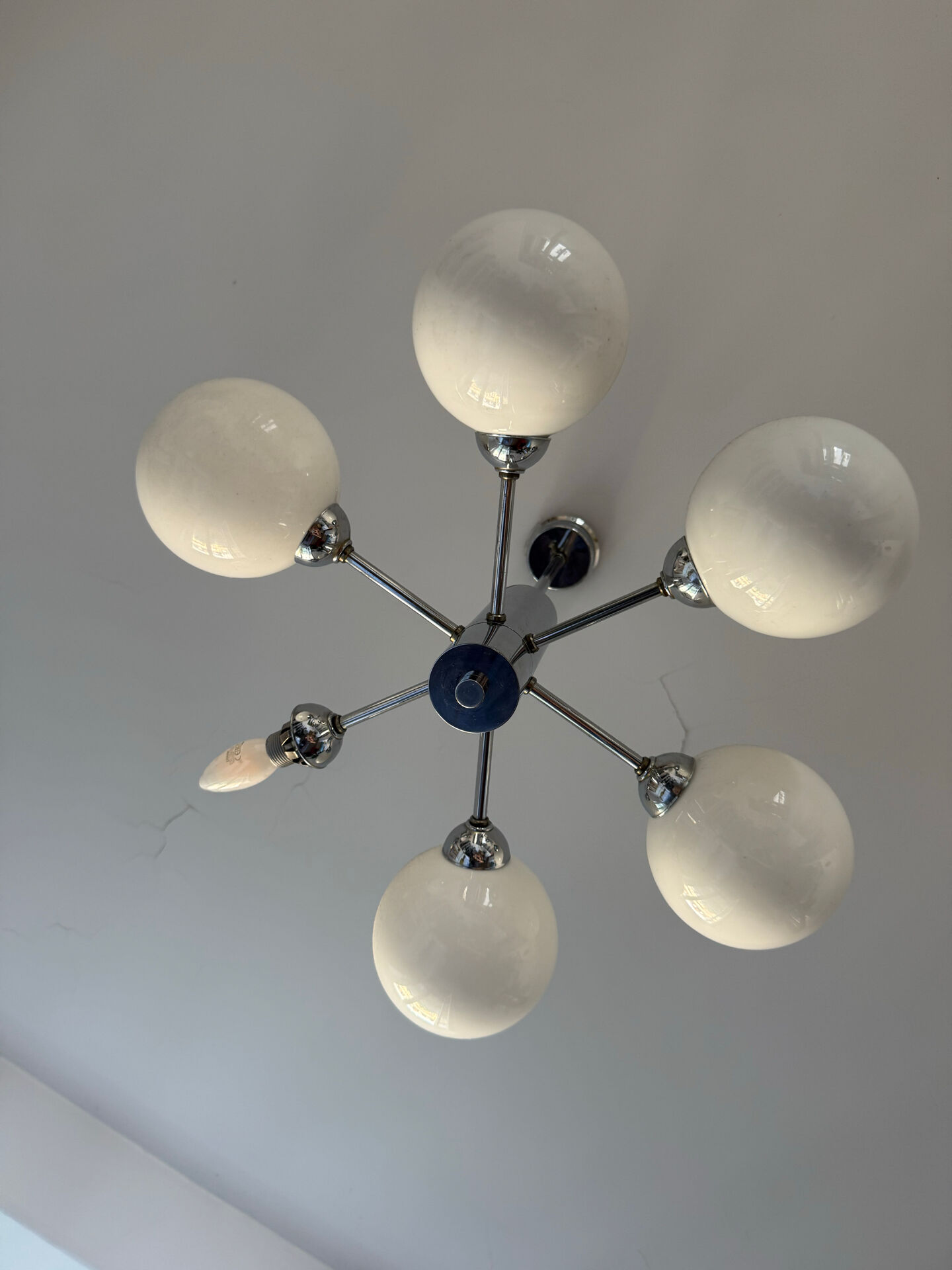 Authentic vintage ceiling light from the 1970s.